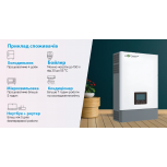 Комплект системи безперебійного живлення LuxPower1 SNA6000 Wide PV, Dyness DL5